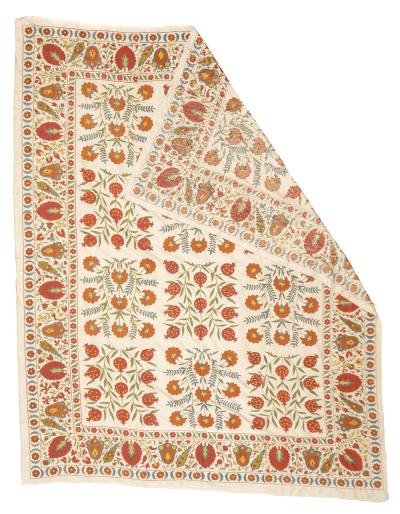 Antique Suzani Rug 6 2 x 7 11