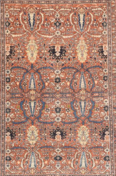 Antique Tabriz Haji Jalili Rug 4 6 x 5 10 
