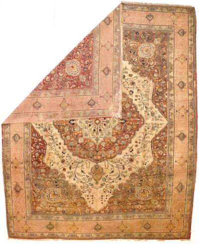 Antique Tabriz Haji Jalili Rug 9 6 x 11 8 