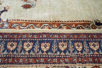 Antique Tabriz Rug 3 6 x 13 9 