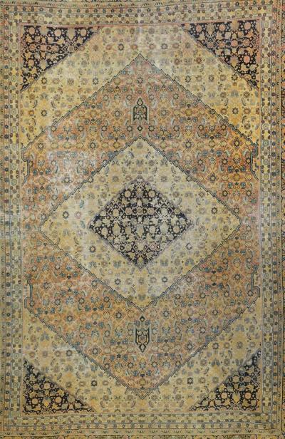 Antique Tabriz Rug 6 9 x 10 2 