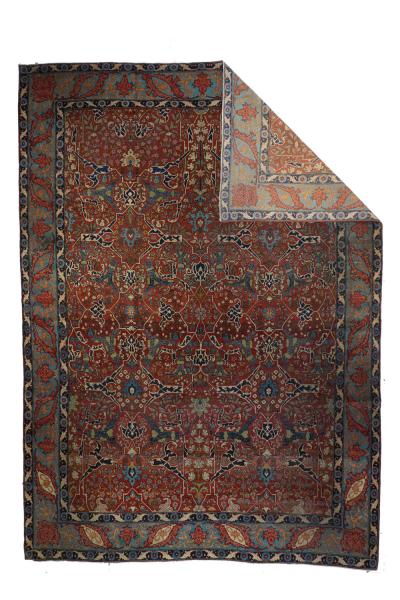 Antique Tehran Rug 10 10 x 14 10 