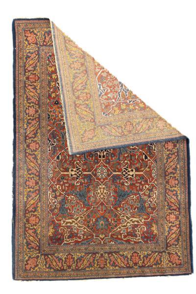 Antique Tehran Rug 4 7 x 6 10 
