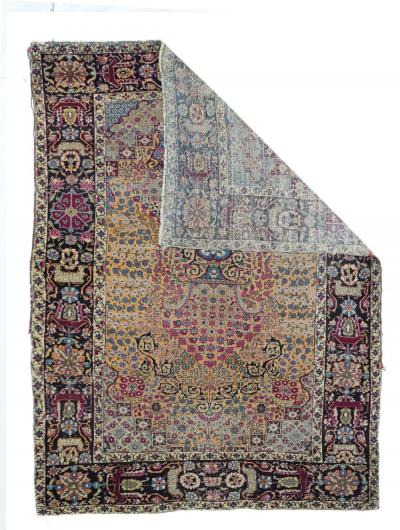 Antique Tehran Rug 4 7 x 6 5 