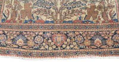 Antique Tehran Rug 4 7 x 7 3 