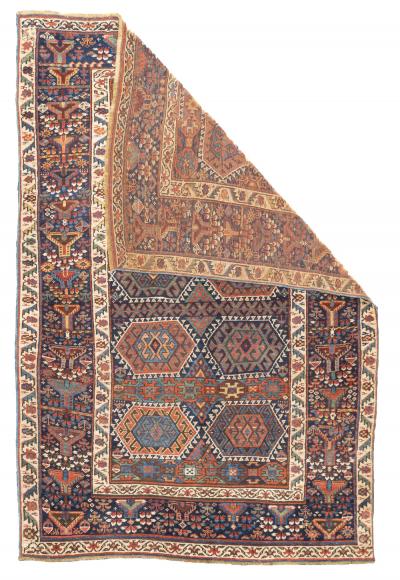 Antique Tribal Kurdish Rug 4 2 x 6 4 