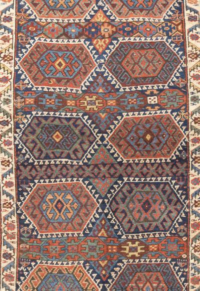 Antique Tribal Kurdish Rug 4 2 x 6 4 