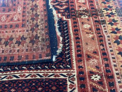 Antique Turkish Bergama Rug 35 x 36 