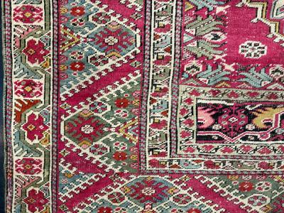 Antique Turkish Giordes Wool Rug 4 1 x 6 0 