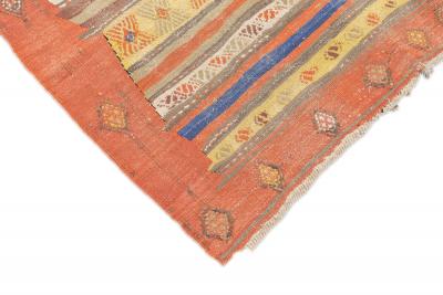 Antique Turkish Kilim Rug 4 9 x 10 5 