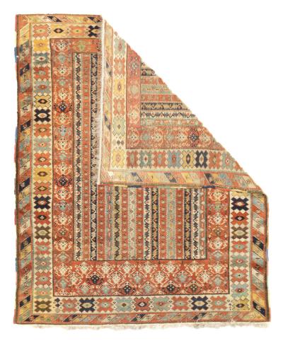 Antique Turkish Milas Rug 3 9 x 4 6 
