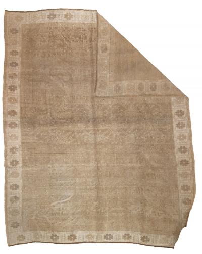 Antique Turkish Oushak Rug 7 5 x 9 2 