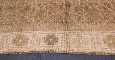 Antique Turkish Oushak Rug 7 5 x 9 2 