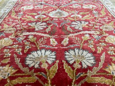 Antique Turkish Silk Rug 4 4 x 6 6 