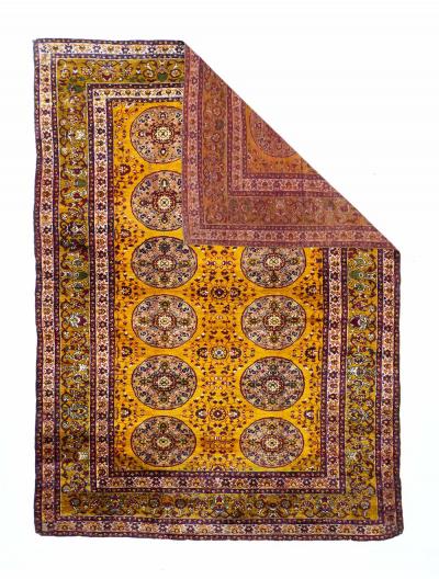 Antique Turkish Silk Rug 4 5 x 6 3 