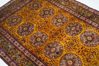 Antique Turkish Silk Rug 4 5 x 6 3 