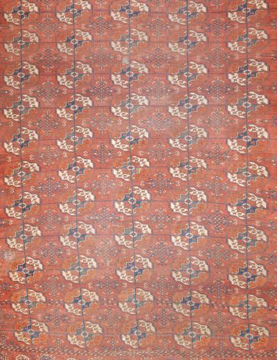 Antique Turkmen Main Carpet 7 3 x 10 2 