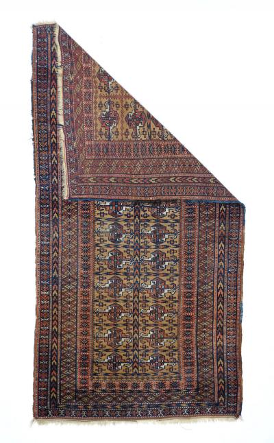 Antique Turkmen Rug 30 x 59