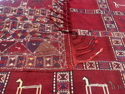 Antique Verneh Kilim Rug 5 7 x 7 0 