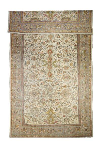 Antique Ziegler Mahal Rug 9 9 x 17 9 