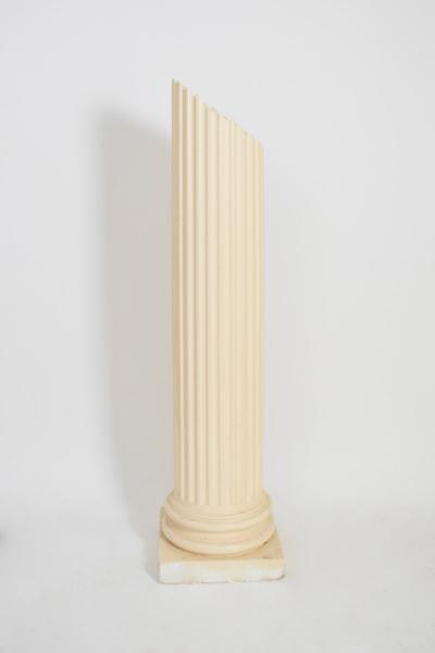 Antique style plaster column floor lamp 1970s 