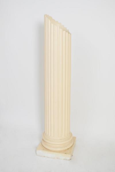 Antique style plaster column floor lamp 1970s 