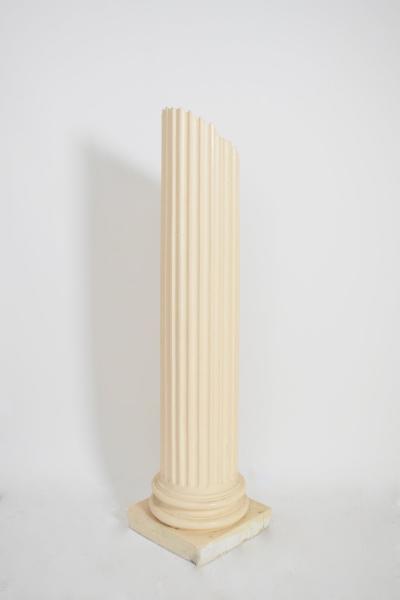 Antique style plaster column floor lamp 1970s 