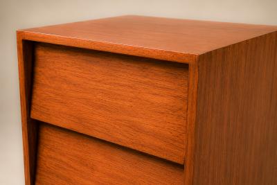 Architectural Pair of Brazilian Modern Side Tables in Ivory Wood Brazil 1950s