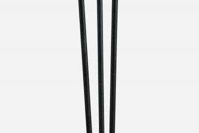 Argentine Designer Floor Lamp with Brass Metal and Rattan Argentina 1950s
