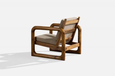Argentine Designer Lounge Chairs with Pine and Fabric Argentina 1970s