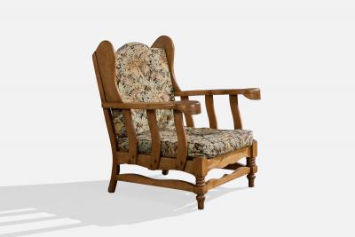 Argentine Designer Lounge Chairs with Wood and Fabric Argentina 1960s