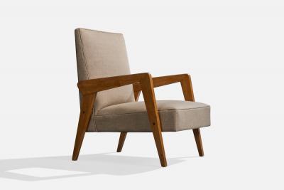 Argentine Designer Lounge Chairs with Wood and Fabric Argentina 1960s