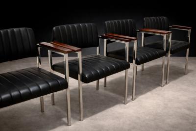 Armchair in Steel Leather Rosewood Unknown 1960s Lot 173 342