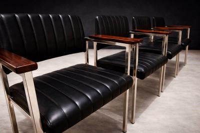 Armchair in Steel Leather Rosewood Unknown 1960s Lot 173 342