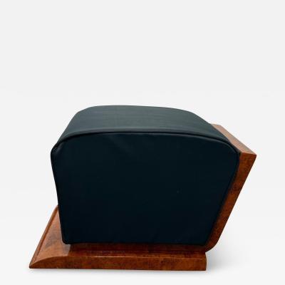 Art Deco Stool, Amboyna Veneer, French Polish, France circa 1930