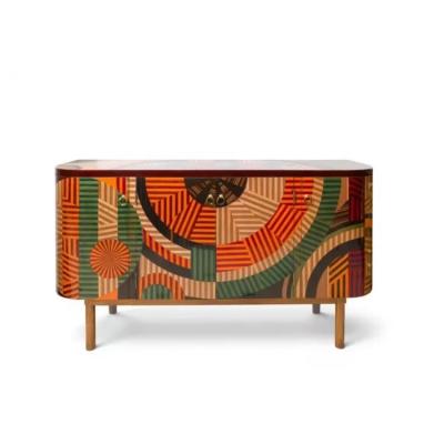 Art Deco Style Sideboard With Exotic Wood Marquetry Europe 20th Century