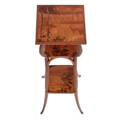 Art Nouveau Marquetry Console Table In The Style Of Louis Majorelle France
