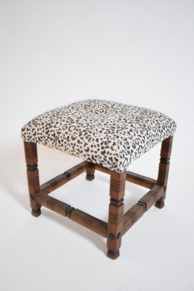 Arts Crafts wooden stool 1920s 
