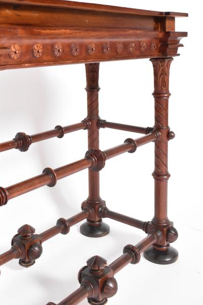 Arts crafts wooden console table 1910s 