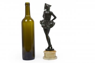 Austrian Art Deco Cold Painted Bronze Dancer by Josef Lorenzl circa 1920