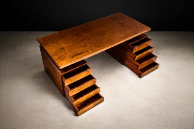 Ava Mid Century Modern Desk with Eight Drawers in Rosewood Ava 1960s Lot 698