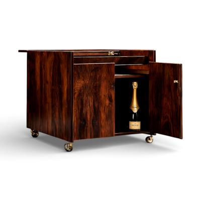 Bar Cart in Brazilian Rosewood Jacarand by Sergio Rodrigues Brazil 1960s