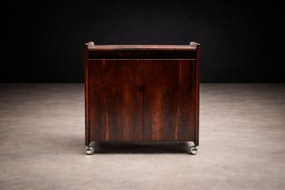 Bar Cart in Brazilian Rosewood Jacarand by Sergio Rodrigues Brazil 1960s