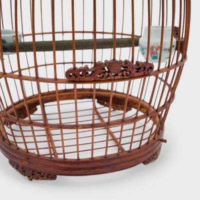 Barrel Form Bamboo Birdcage
