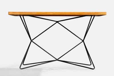Bengt Johan Gullberg Console Table with Metal and Teak Sweden 1950s