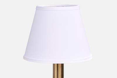 Bergboms Floor Lamps with Brass and Fabric Sweden 1970s