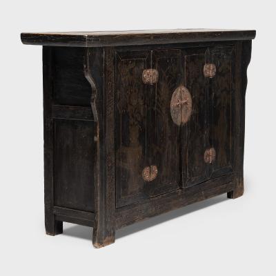 Black Lacquer Four Flowers Coffer