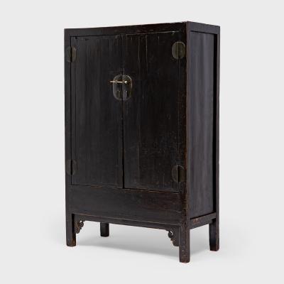 Black Lacquer Square Corner Cabinet