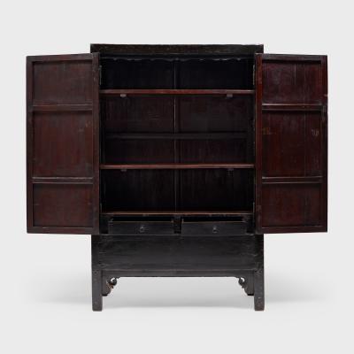 Black Lacquer Square Corner Cabinet