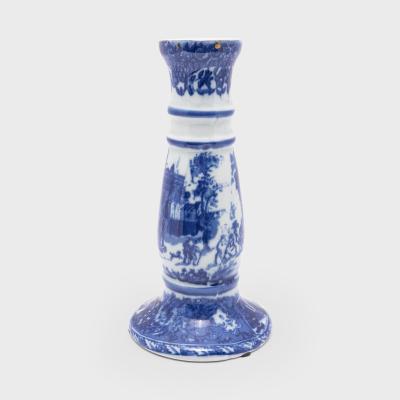 Blue and White Candle Stand Vase